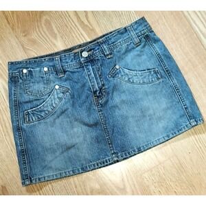 TOMMY JEANS Stretch Denim Jean Skirt Sz 5 Waist: 29" Womens Tommy Hilfiger‎ Mini